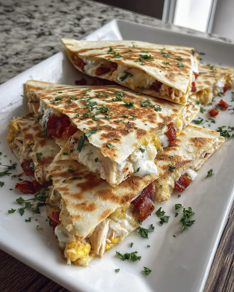 Final dish - Sizzling Flavor Fusion: Chicken Bacon Ranch Quesadilla Delight