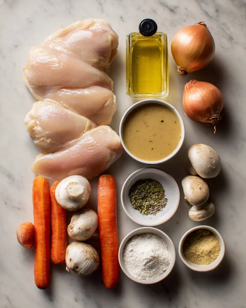 Ingredients for Slow Cooked Comfort: Irresistible Chicken Gravy Crockpot Delight
