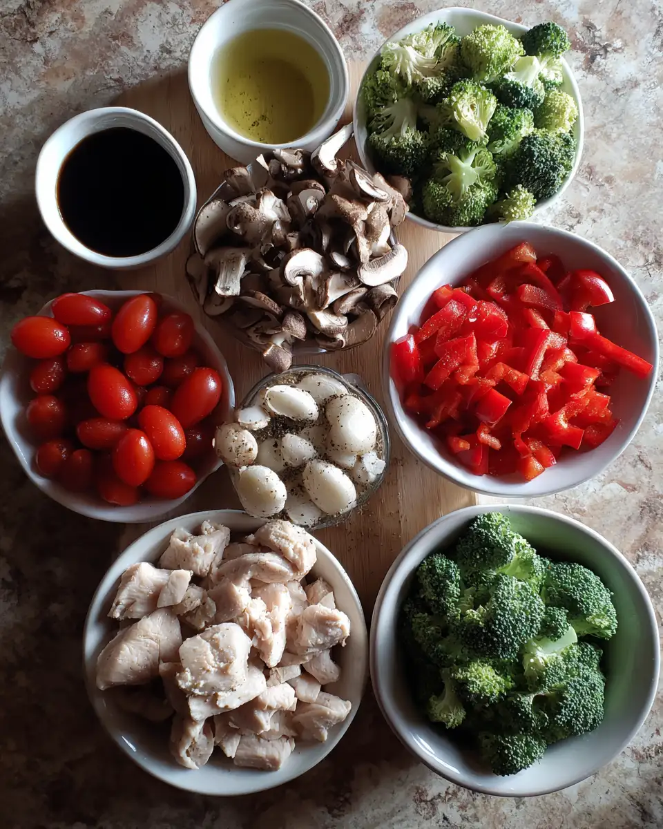Ingredients for Savor the Flavor: Chicken Mushroom Vegetables Delight