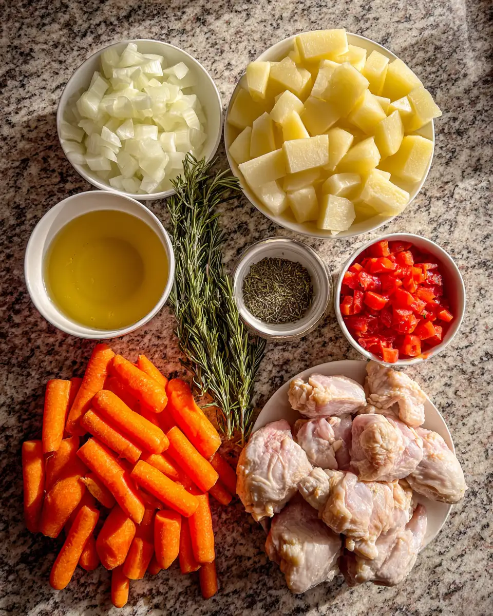 Ingredients for Cozy Comfort: Chicken Stew Magic in Your Slow Cooker
