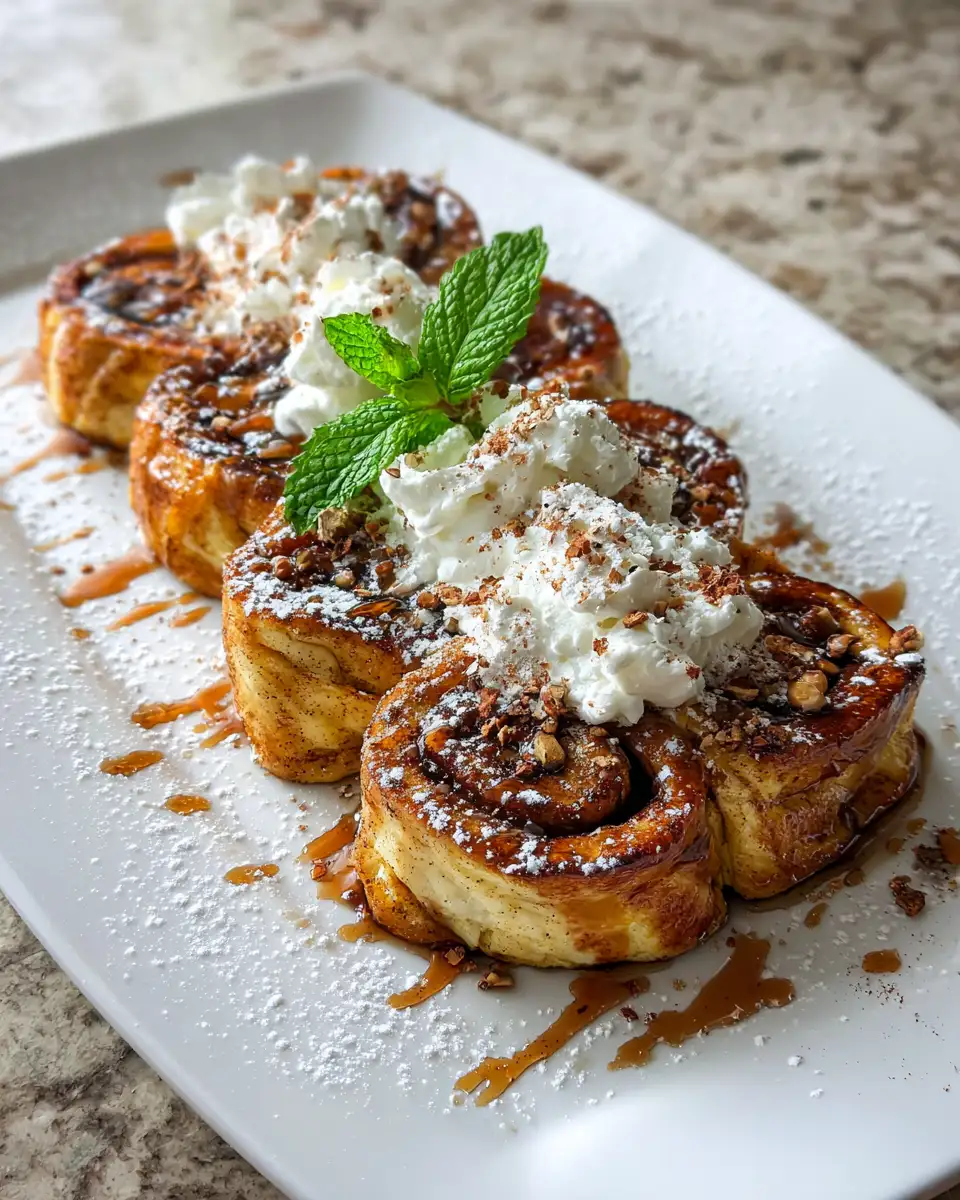 Final dish - Heavenly Cinnamon Roll French Toast Roll-Ups for a Sweet Morning Delight