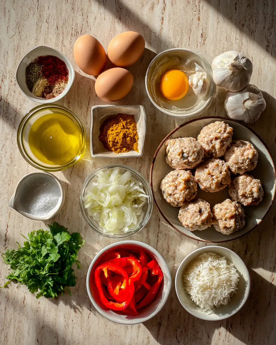Savor the Flavor: Coconut Curry Chicken Meatballs Delight 4 Ingredients for Savor the Flavor: Coconut Curry Chicken Meatballs Delight