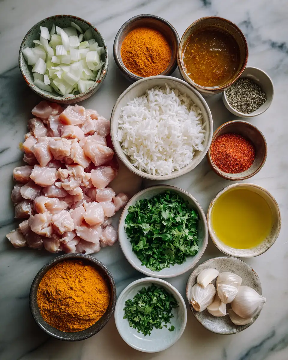 Ingredients for Zesty Coconut Lime Chicken Curry: A Flavorful Tropical Escape