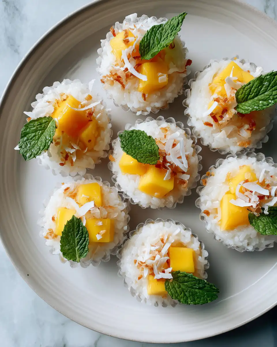 Tropical Bliss in Every Bite: Coconut Mango Sticky Rice Cups - Featured Image