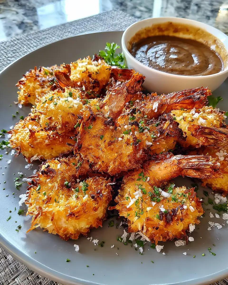 Final dish - Tropical Delight: Coconut Shrimp with Irresistibly Sweet Sauce