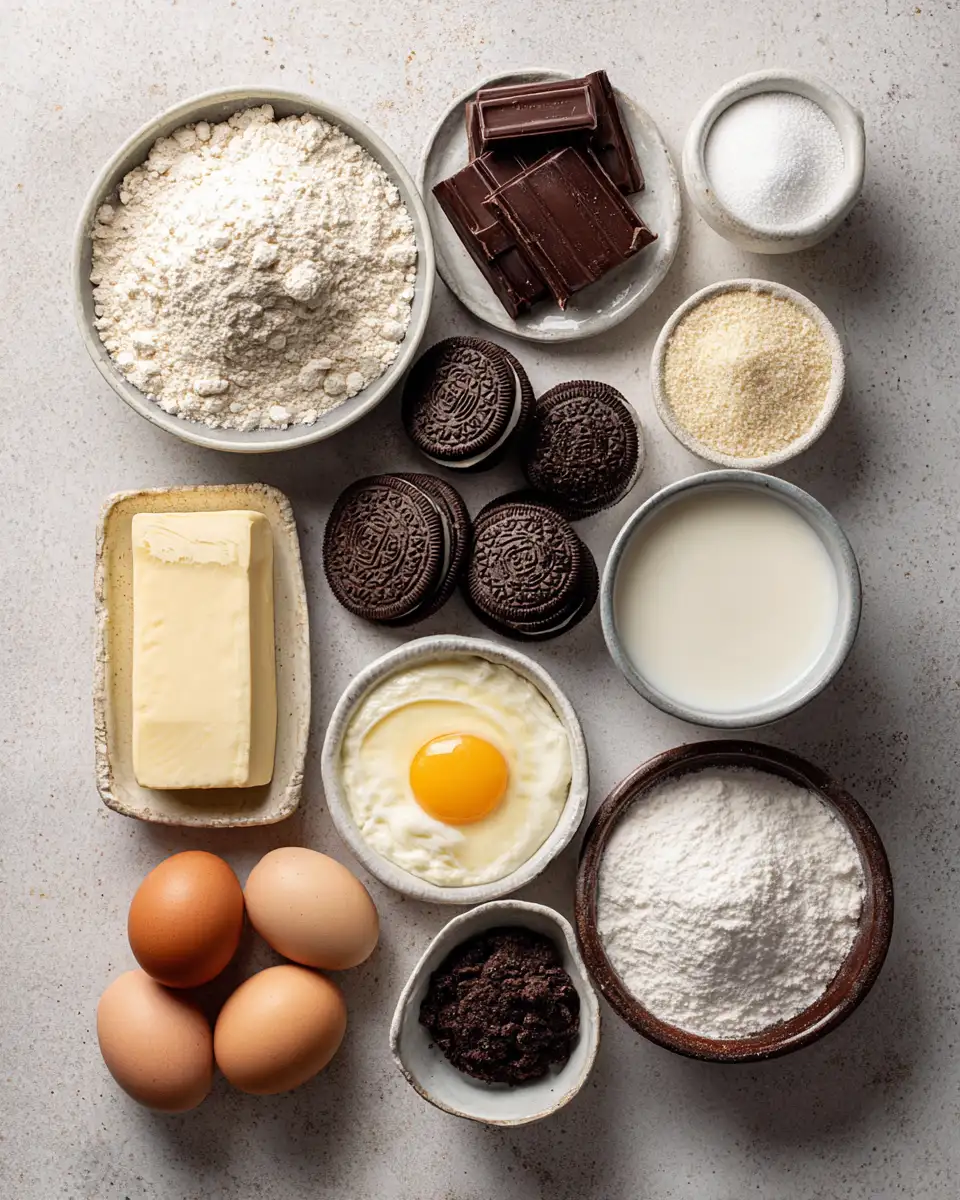 Ingredients for Decadent Delight: Discover the Cookies & Cream Smith Island Cake Sensation