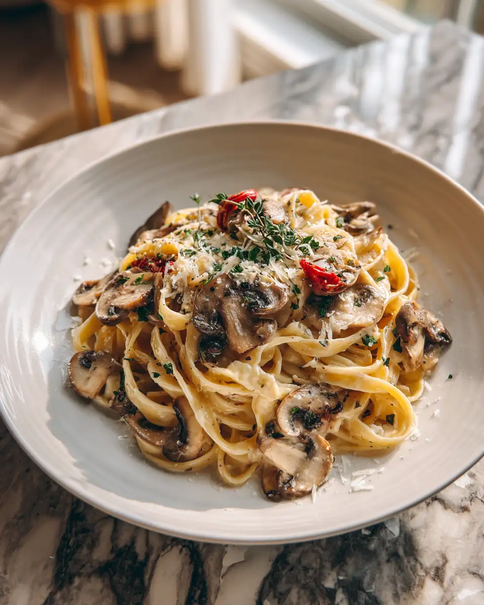 Indulge in Comfort with Cozy Tuscan Mushroom Pasta Delight 6 Final dish - Indulge in Comfort with Cozy Tuscan Mushroom Pasta Delight