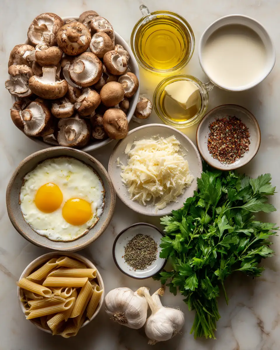 Indulge in Comfort with Cozy Tuscan Mushroom Pasta Delight 4 Ingredients for Indulge in Comfort with Cozy Tuscan Mushroom Pasta Delight