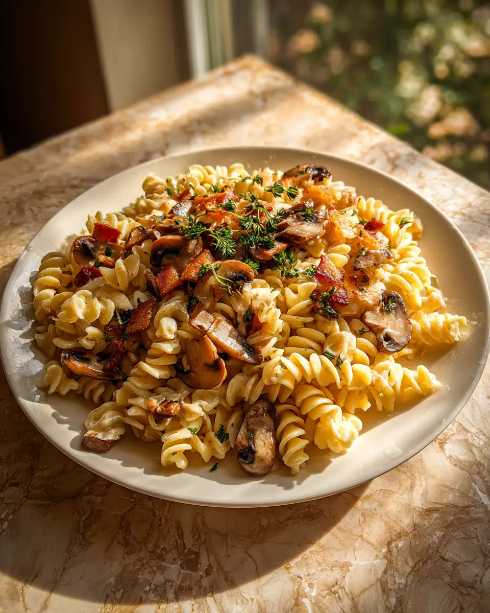 Decadence on a Plate: Dive into Creamy Bacon Mushroom Pasta - Featured Image