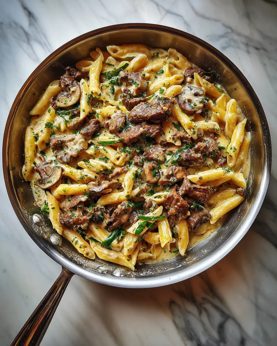 One-Pan Wonder: Creamy Beef Pasta Skillet Delight 6 Final dish - One-Pan Wonder: Creamy Beef Pasta Skillet Delight