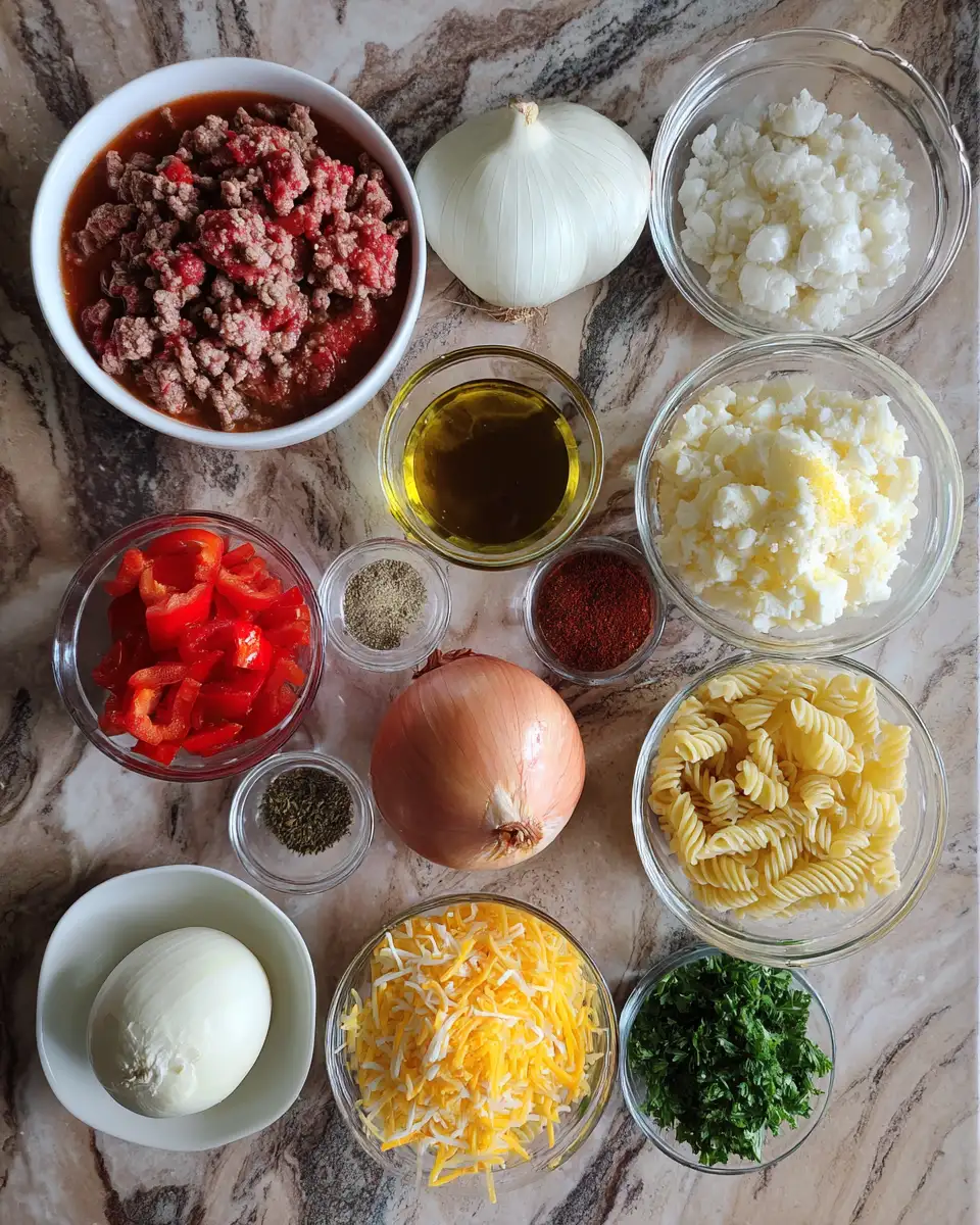 One-Pan Wonder: Creamy Beef Skillet Dinner Bliss 4 Ingredients for One-Pan Wonder: Creamy Beef Skillet Dinner Bliss
