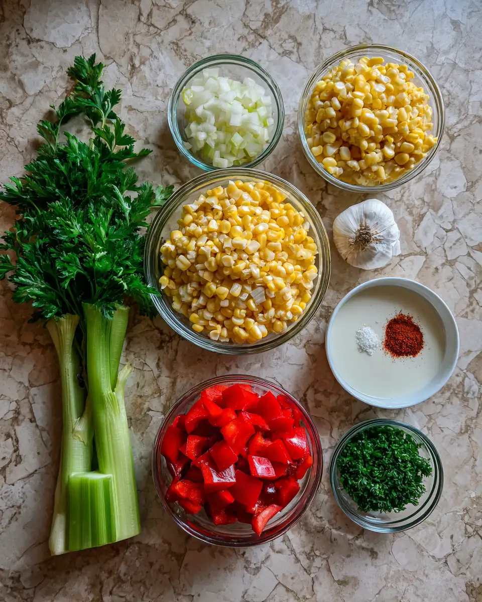 Spice Up Your Bowl with Creamy Cajun Corn Chowder 4 Ingredients for Spice Up Your Bowl with Creamy Cajun Corn Chowder