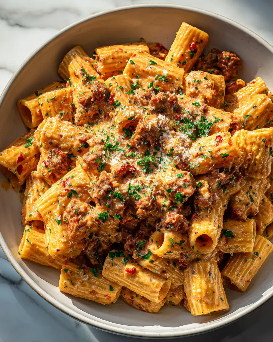 Spice Up Your Dinner with Creamy Cajun Sausage Rigatoni - Featured Image