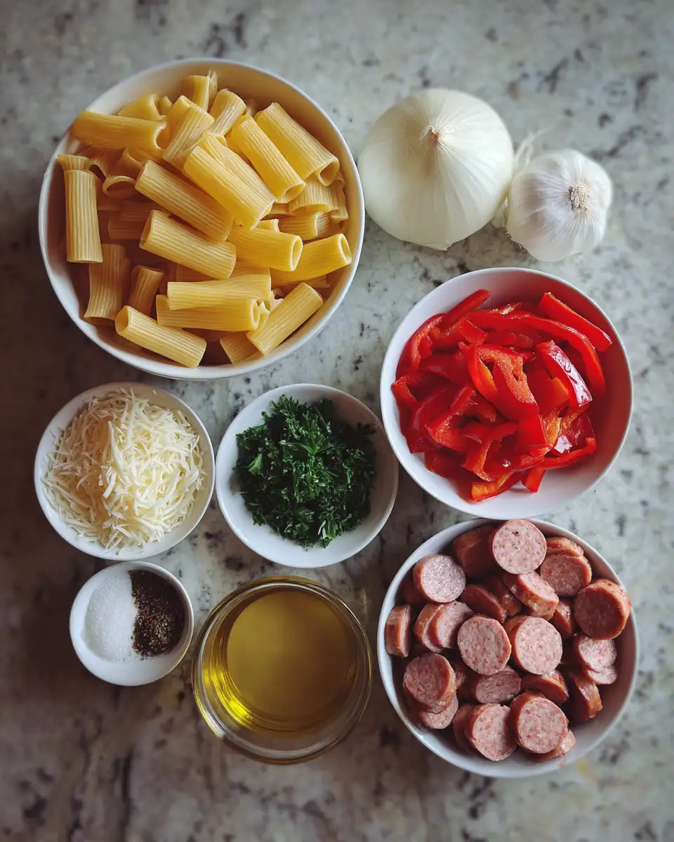 Spice Up Your Dinner with Creamy Cajun Sausage Rigatoni 4 Ingredients for Spice Up Your Dinner with Creamy Cajun Sausage Rigatoni