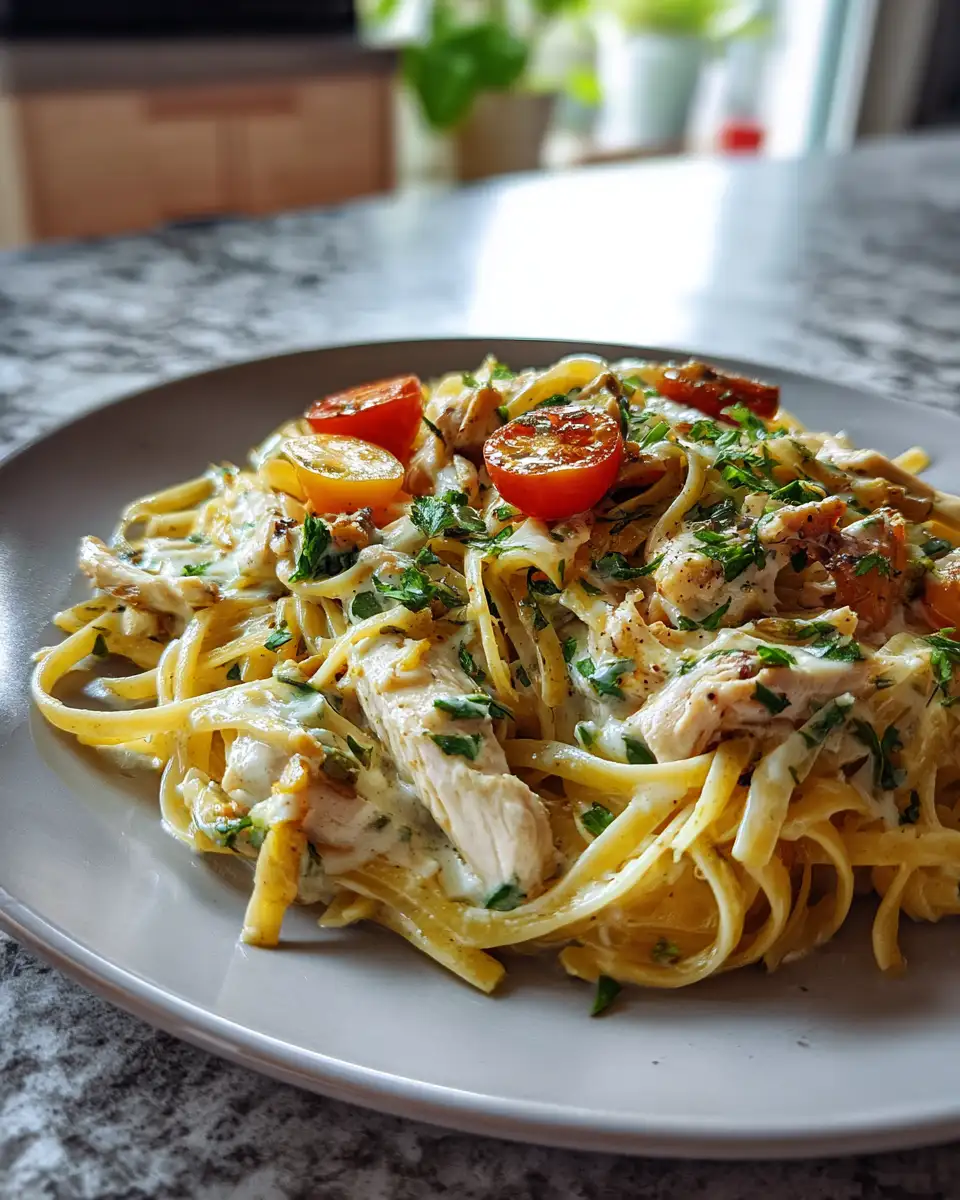 Final dish - Irresistibly Creamy Chicken Pasta: Your Next Dinner Sensation