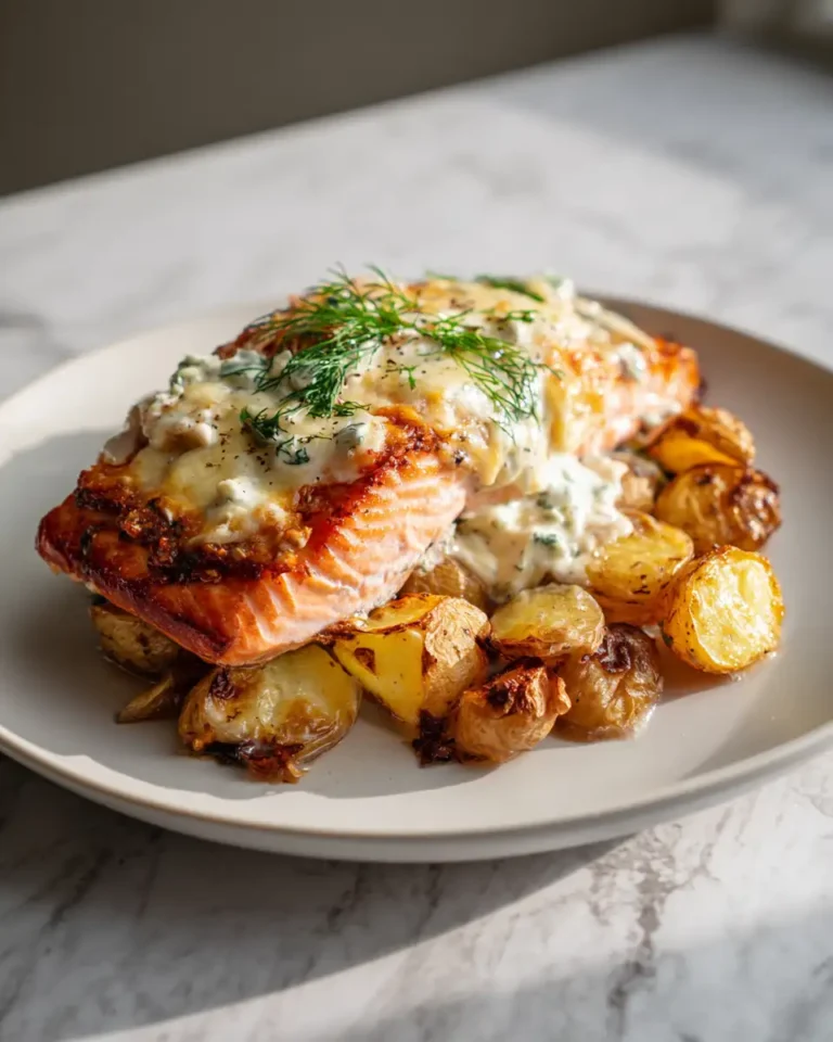Decadent Delights: Creamy Dill Salmon Potato Bake for Cozy Nights - Featured Image