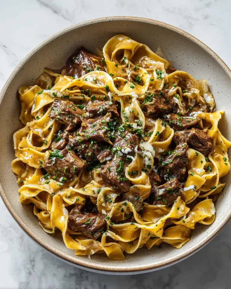 Indulge in the Ultimate Comfort: Creamy Garlic Beef Pasta Delight - Featured Image