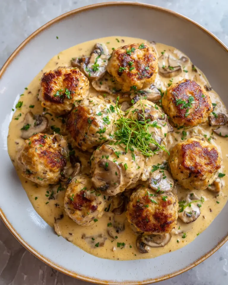 Savor the Flavor: Irresistible Creamy Mushroom Chicken Meatballs - Featured Image
