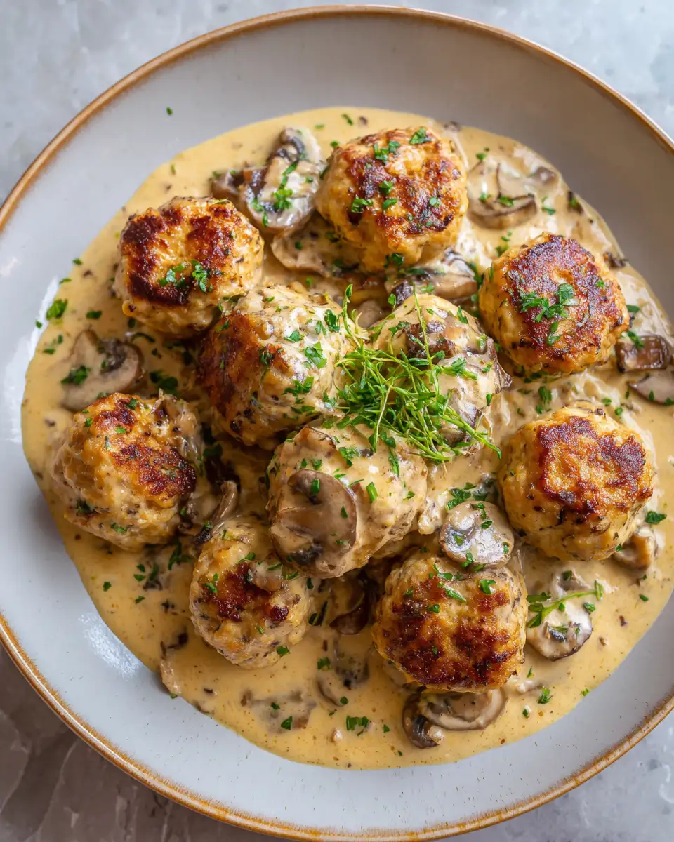 Savor the Flavor: Irresistible Creamy Mushroom Chicken Meatballs - Featured Image