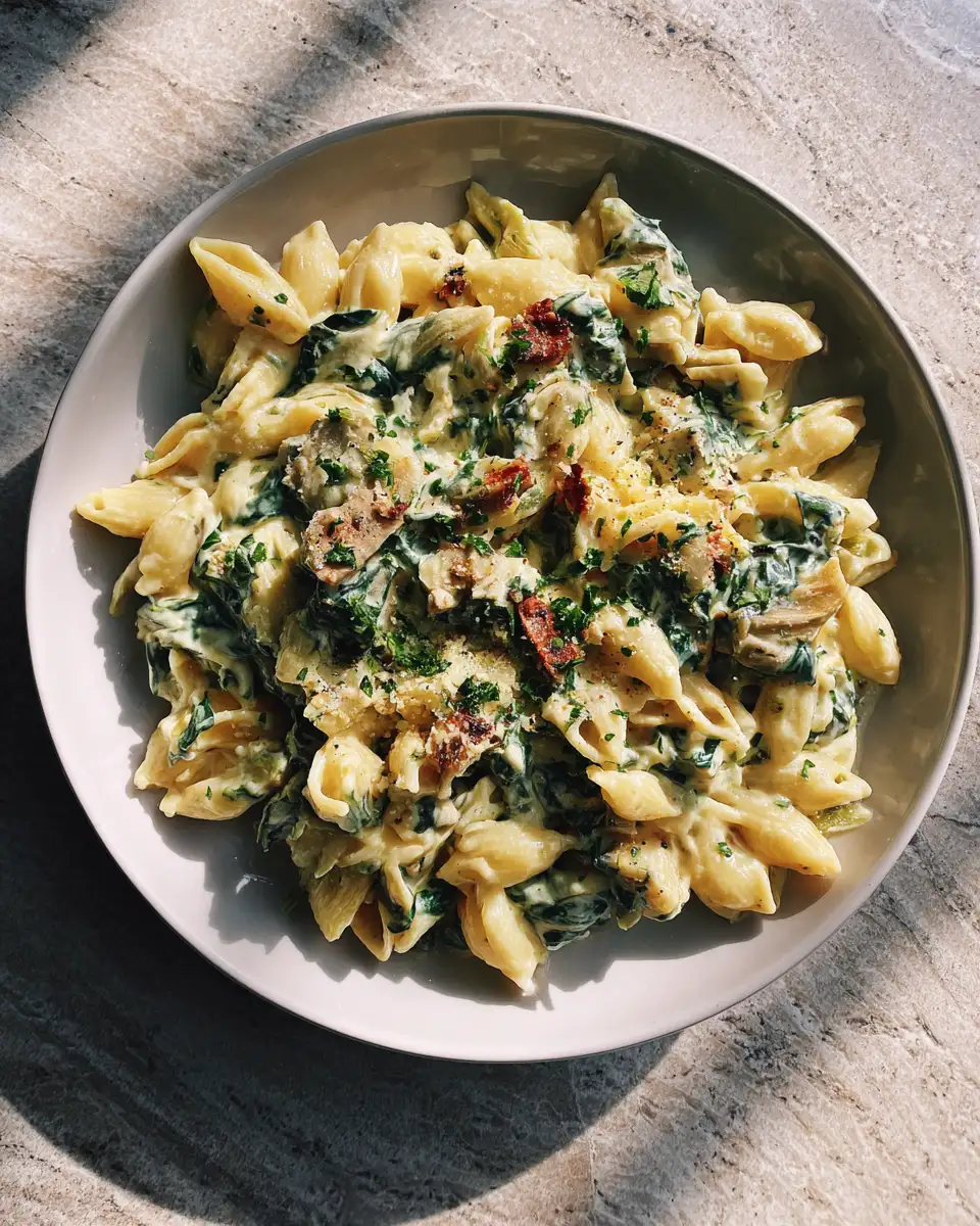Decadent Delights: Dive into Creamy Spinach Artichoke Pasta - Featured Image