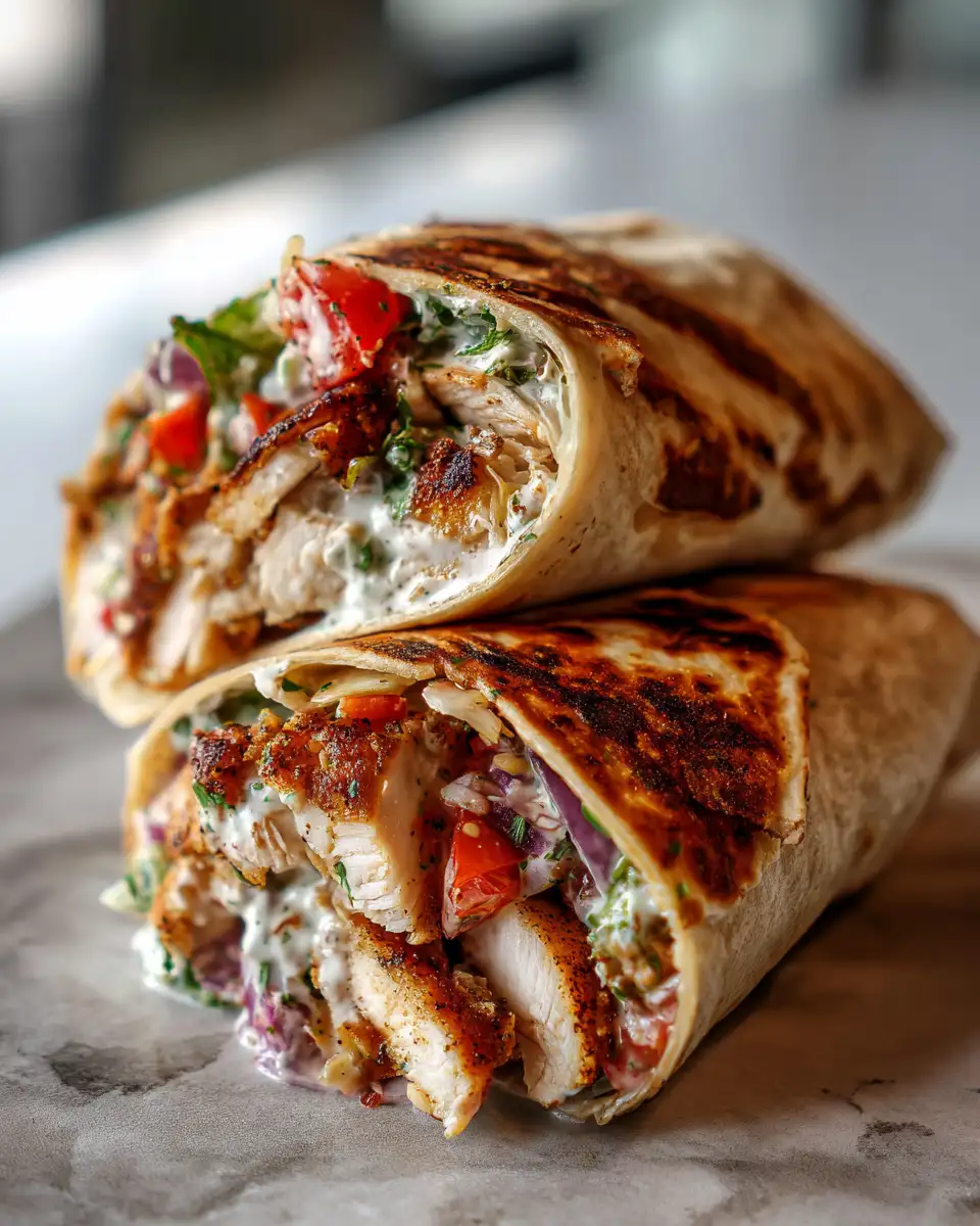 Final dish - Crunch into Flavor: The Ultimate Crispy Chicken Ranch Wrap Experience