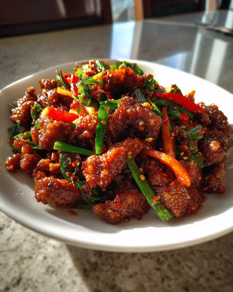Final dish - Sizzling Sensations: Mastering the Art of Crispy Chilli Beef