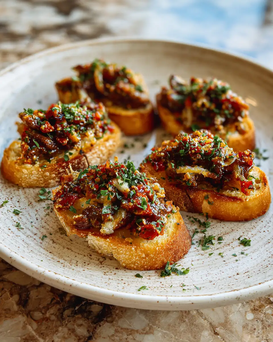 Savor the Crunch: Ultimate Crispy Garlic Anchovy Bruschetta Delight - Featured Image