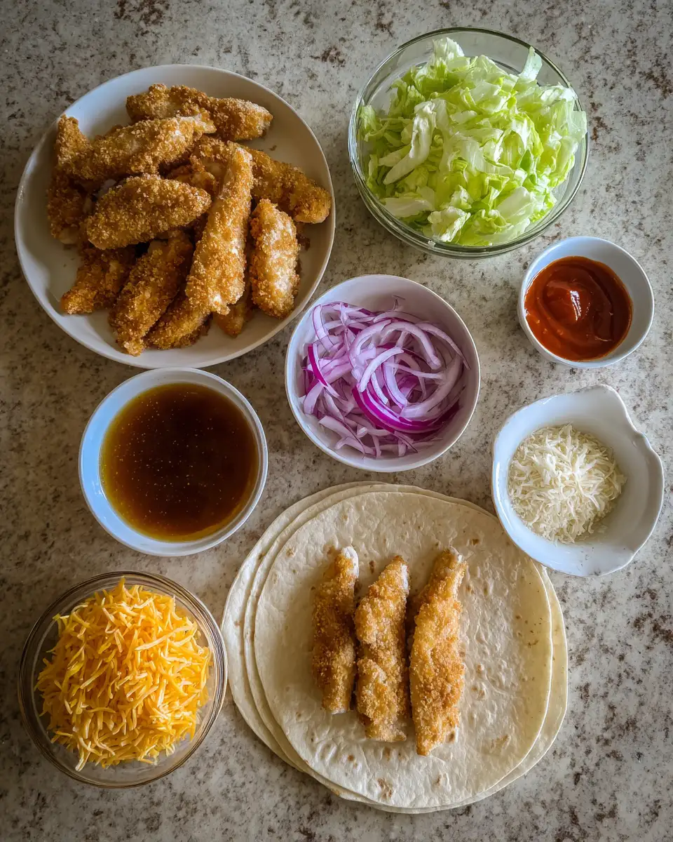 Sizzling Crispy Hot Honey Chicken Wraps That Will Spice Up Your Meal 4 Ingredients for Sizzling Crispy Hot Honey Chicken Wraps That Will Spice Up Your Meal