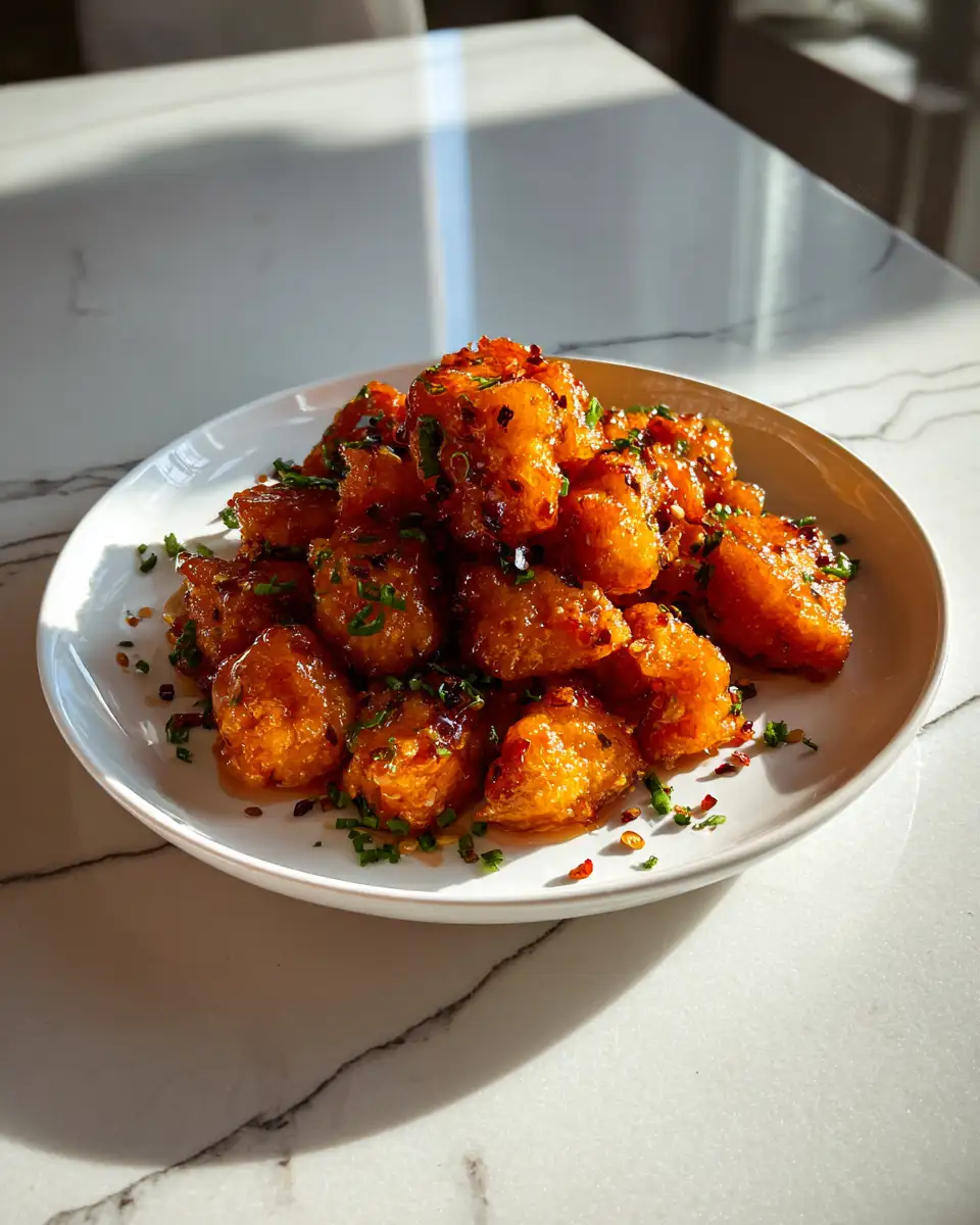 Final dish - Sizzle and Spice: Dive into Crispy Hot Honey Salmon Bites