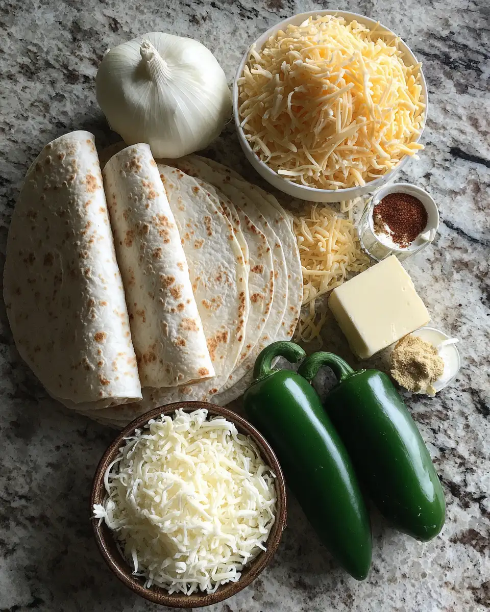 Spice Up Your Snack Game with Crispy Jalapeño Popper Quesadillas 4 Ingredients for Spice Up Your Snack Game with Crispy Jalapeño Popper Quesadillas