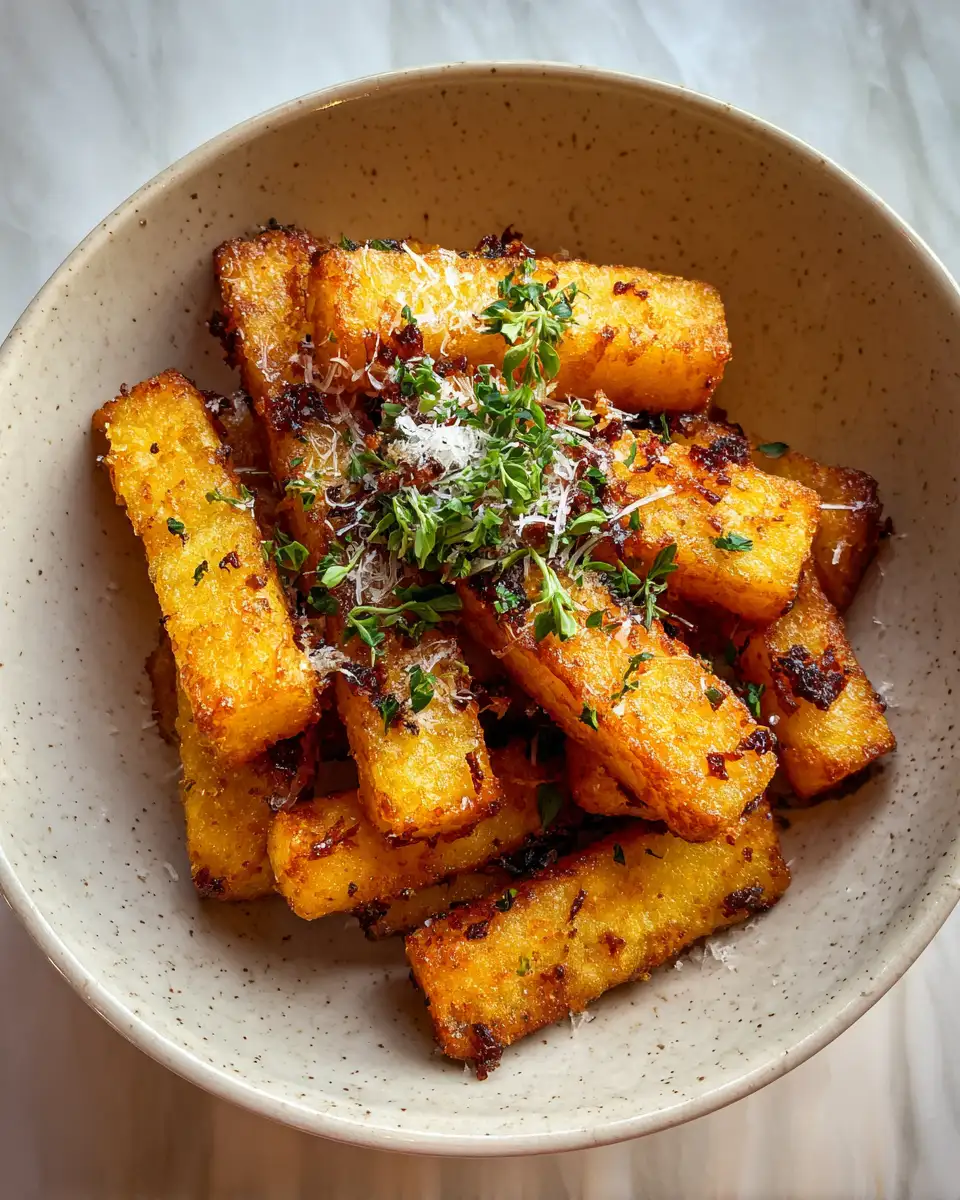 Final dish - Golden Delight: Crispy Parmesan Polenta Fries to Savor