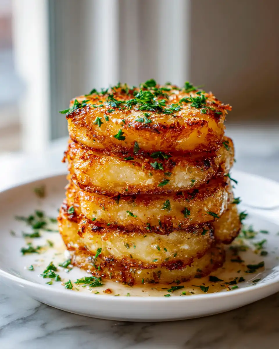 Final dish - Irresistibly Crispy Parmesan Potato Stacks for the Perfect Side Dish