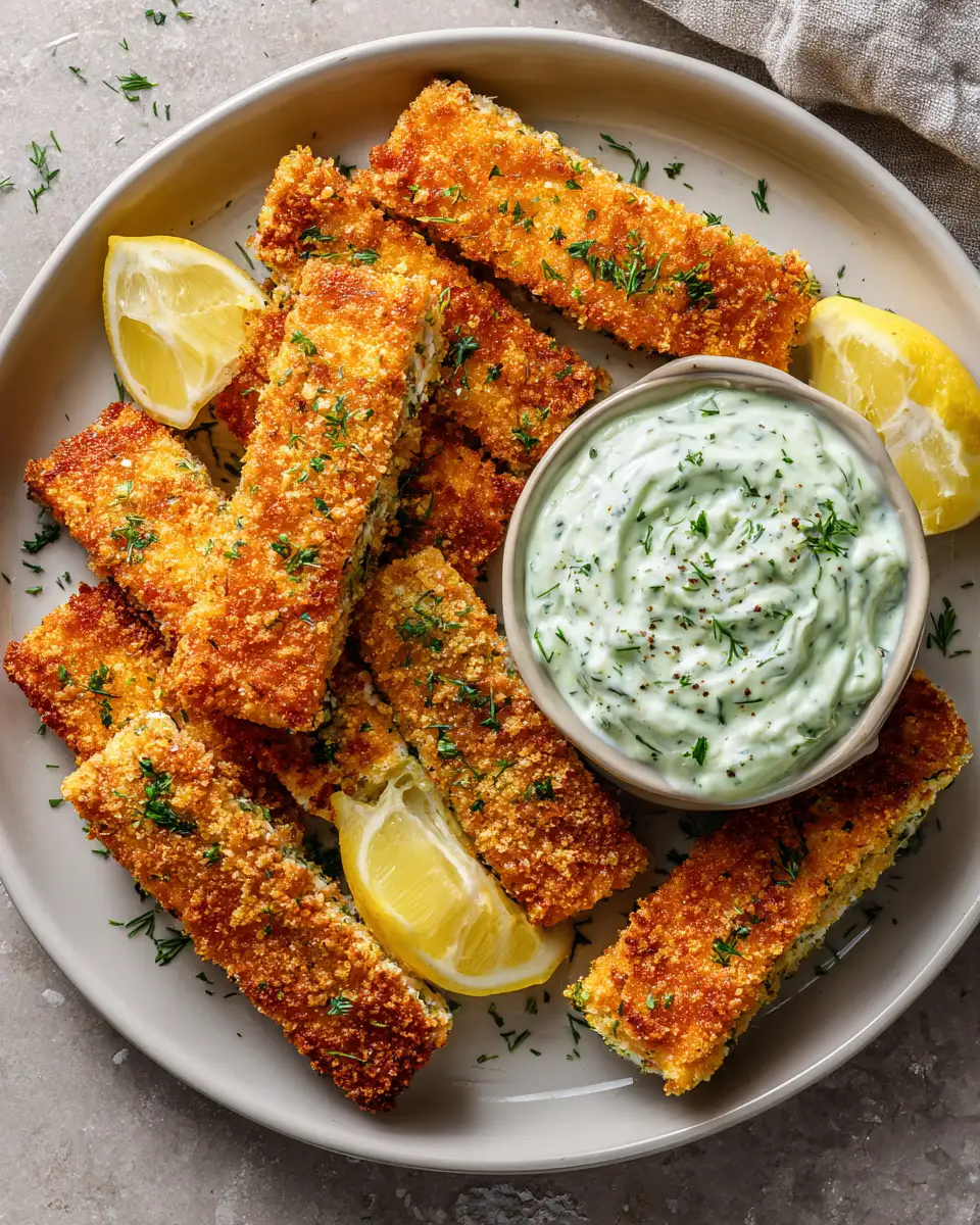 Final dish - Crispy Salmon Strips and Herb Tartar Dip That Will Transform Your Dinner Routine