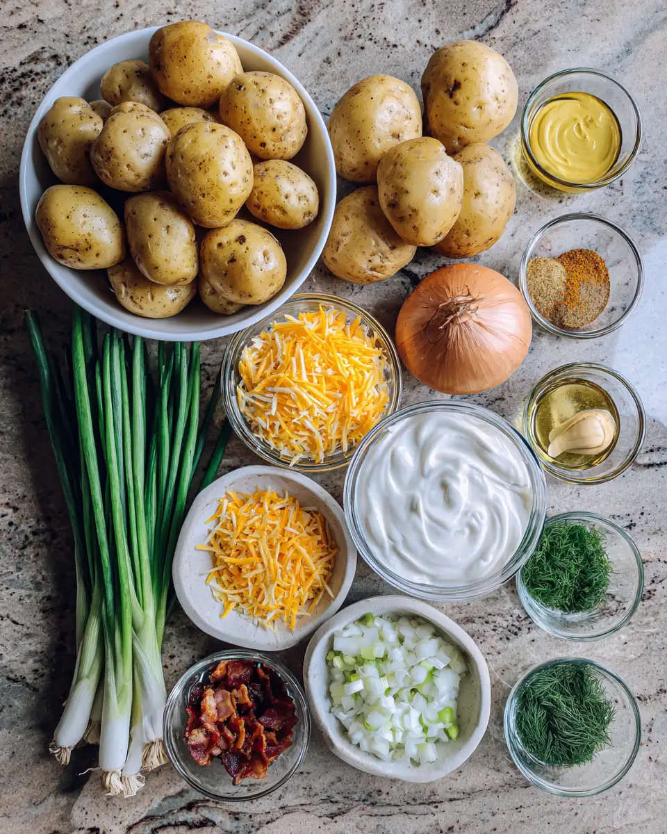 Ingredients for Crispy Smashed Potato Salad: The Ultimate Crunchy Comfort Dish