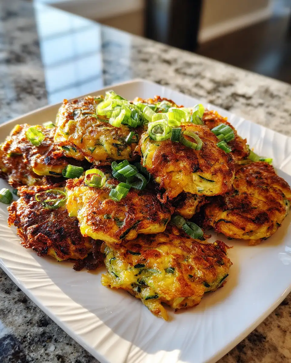 Final dish - Crispy Zucchini Fritters: Your New Favorite Snack Sensation