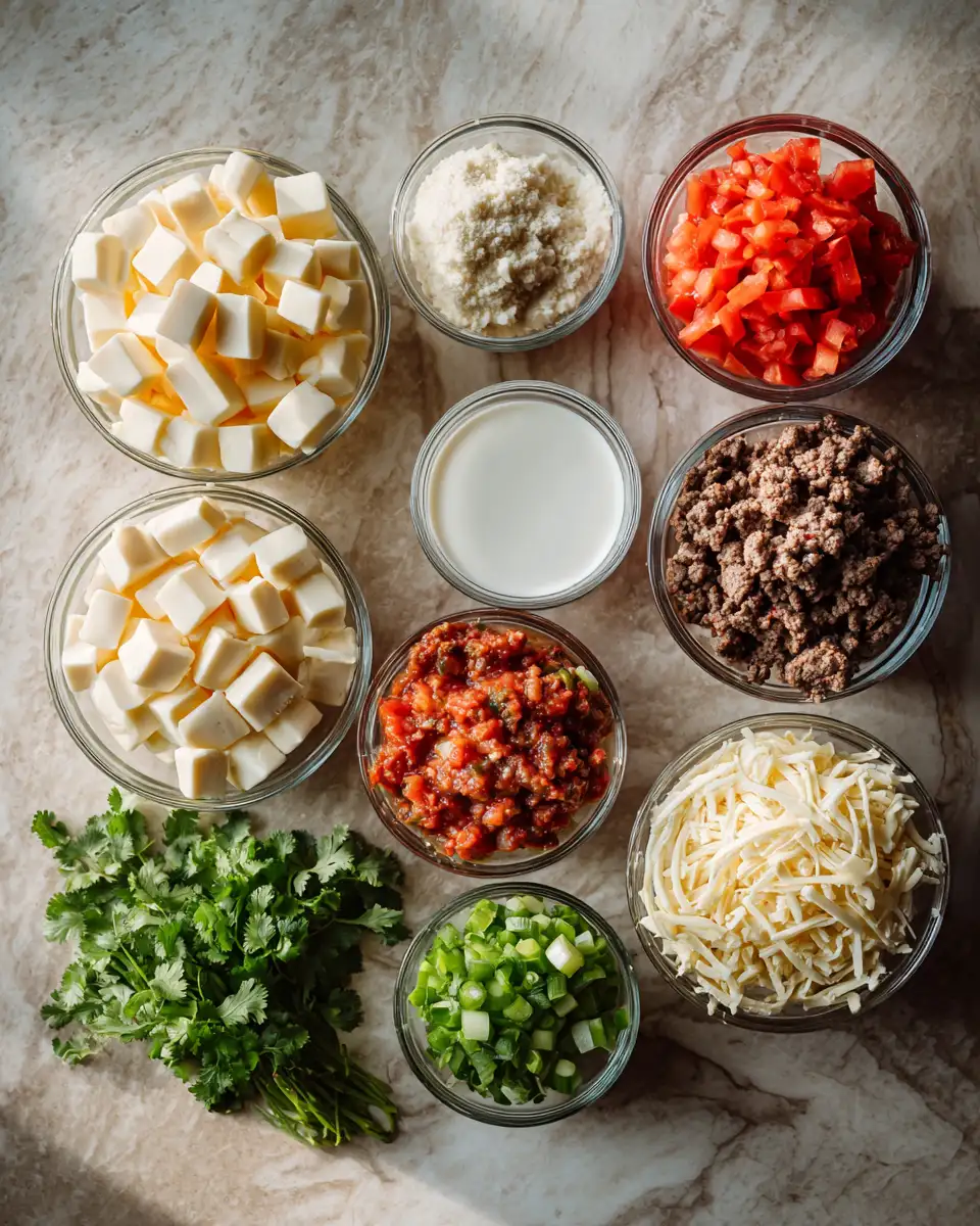 Ingredients for Crockpot Queso Dip: The Ultimate Game Day Crowd-Pleaser