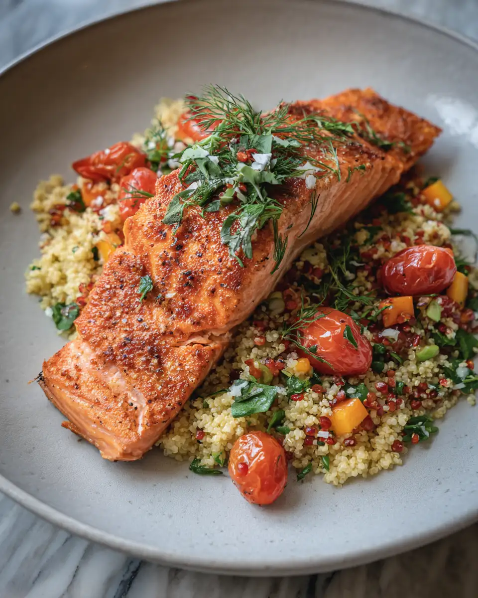 Final dish - Effortless Elegance: Easy Salmon Dinner Recipe for Any Night