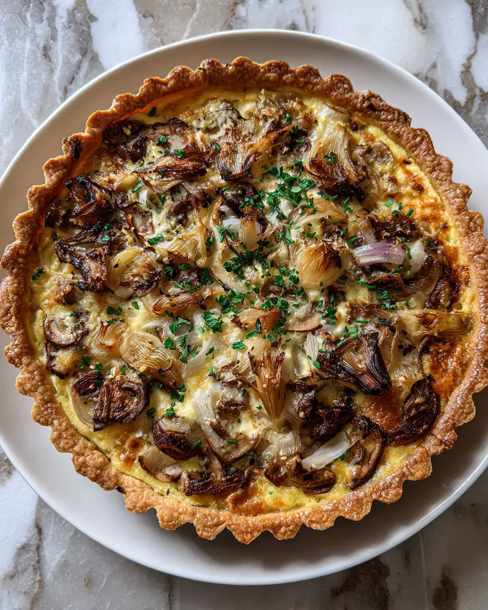 Savor the Symphony: French Onion Mushroom Tart Magic 6 Final dish - Savor the Symphony: French Onion Mushroom Tart Magic