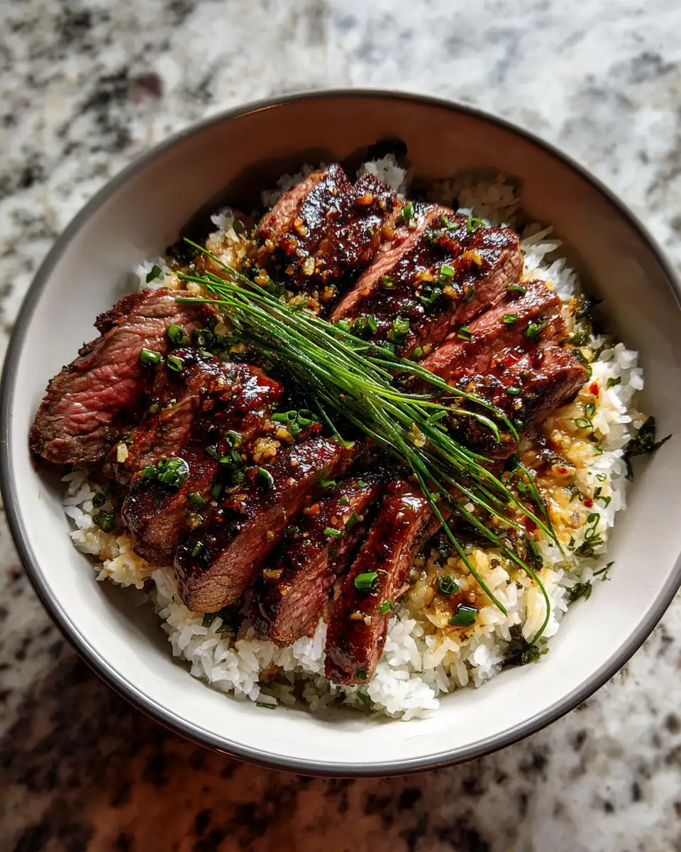 Final dish - Savor the Flavor: Irresistible Garlic Butter Beef Bowl Bliss
