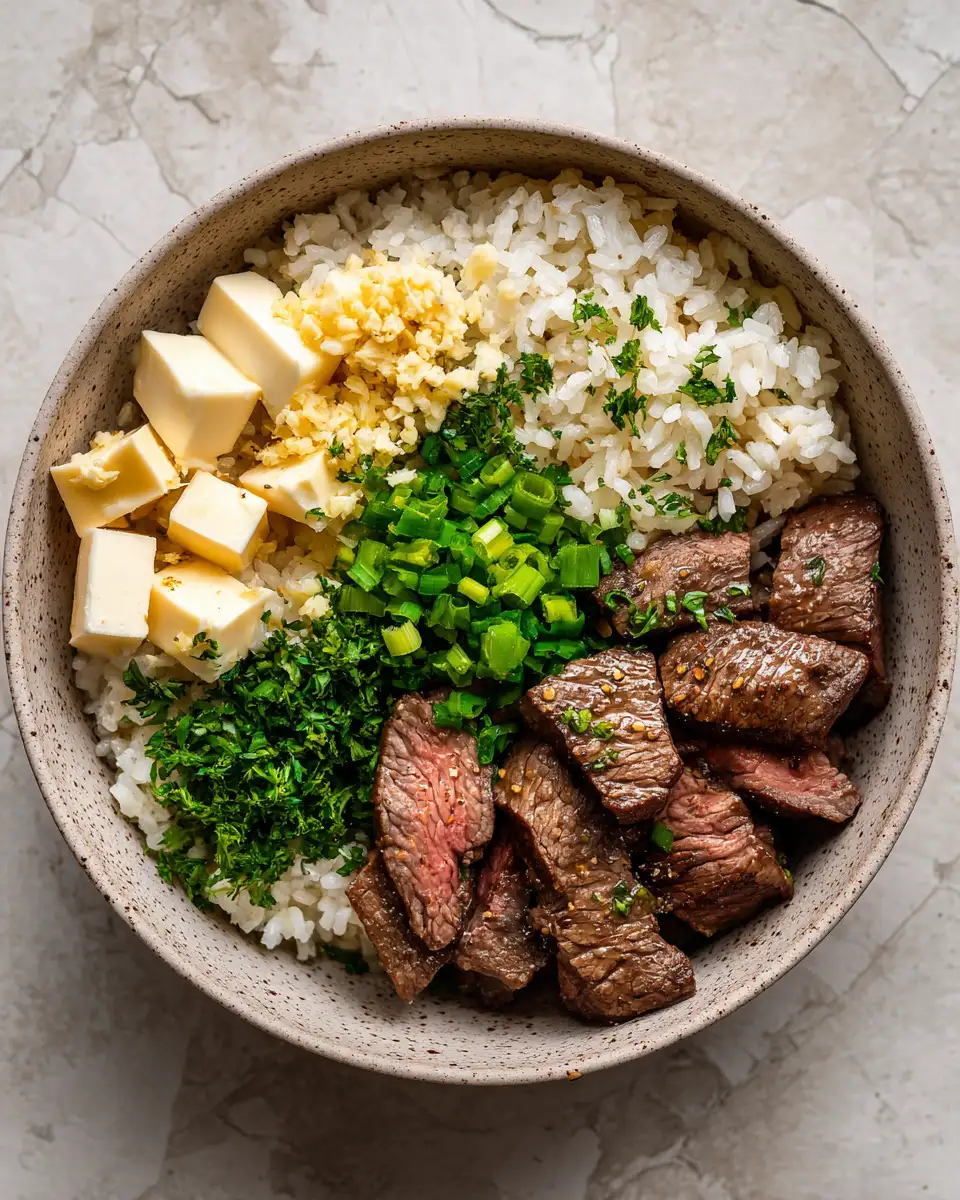 Ingredients for Savor the Flavor: Irresistible Garlic Butter Beef Bowl Bliss