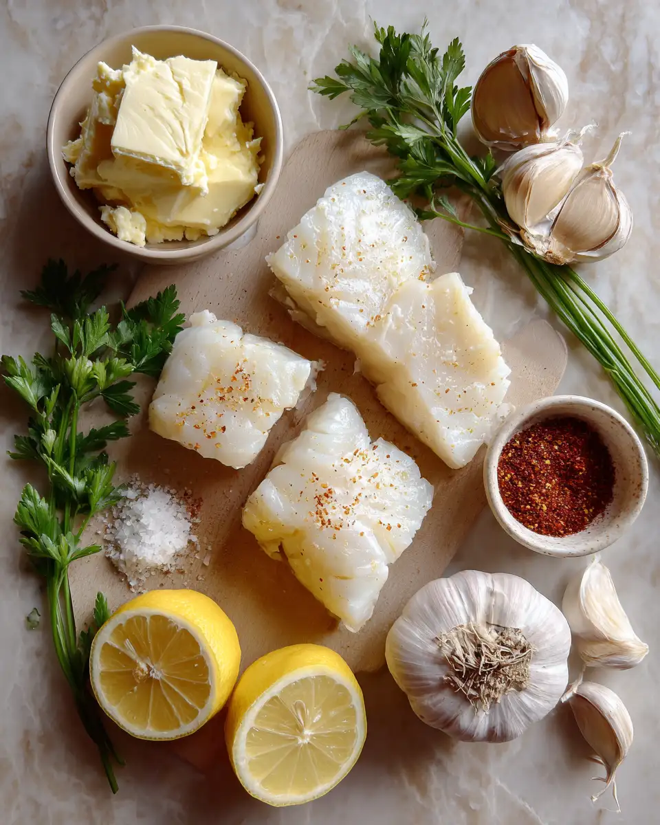 Savor the Sea: Irresistible Garlic Butter Cod Recipe 4 Ingredients for Savor the Sea: Irresistible Garlic Butter Cod Recipe