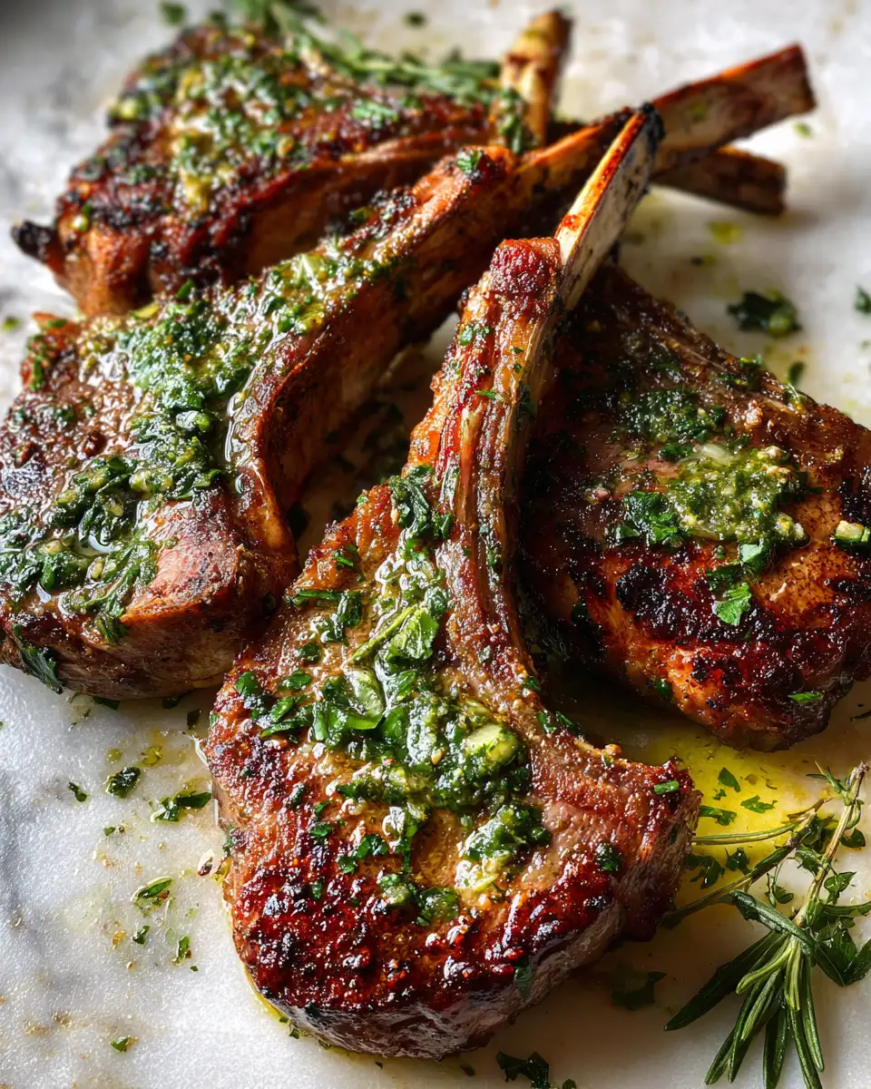 Final dish - Savor the Flavor: Garlic Butter Lamb Chops with Fresh Herbs