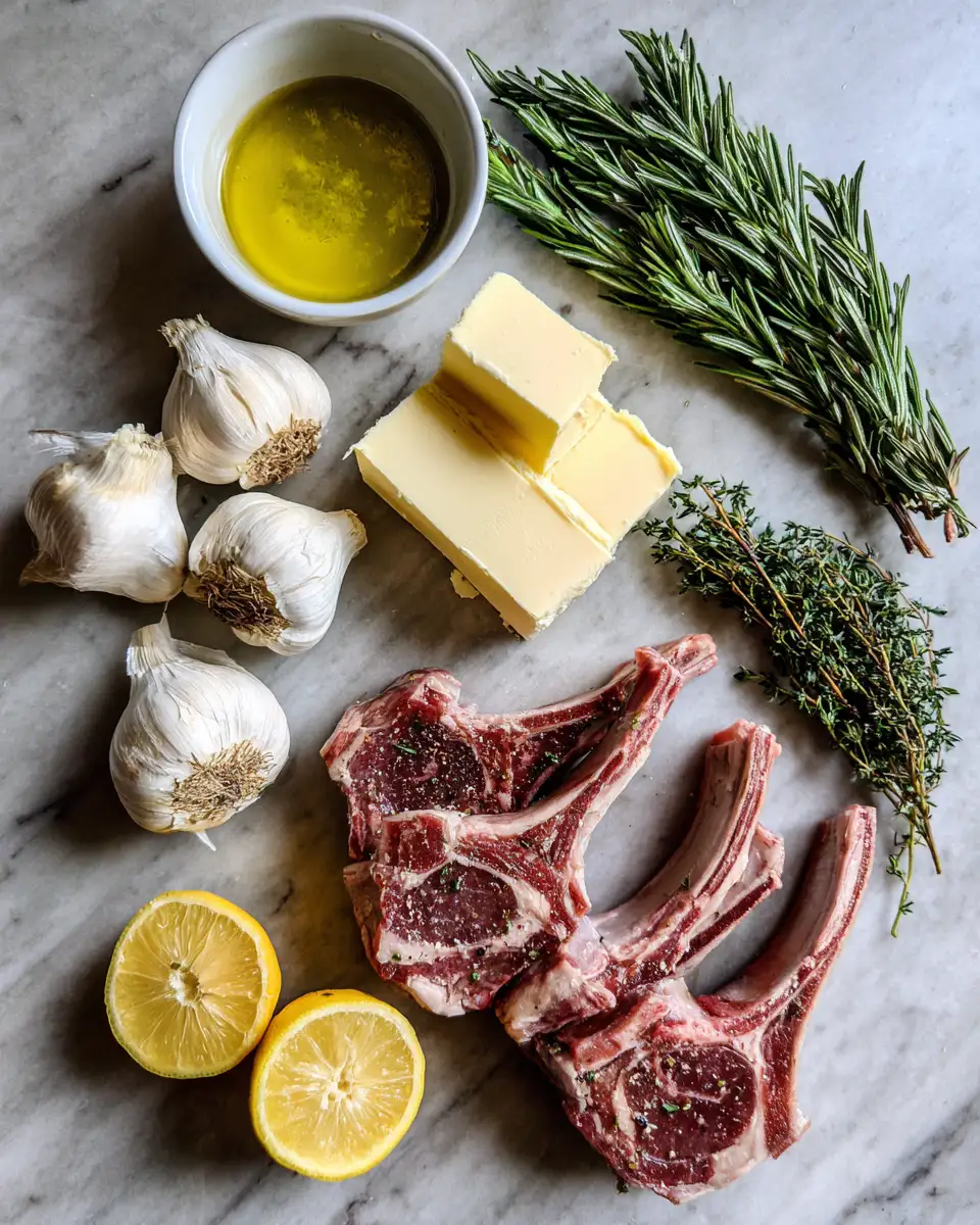Ingredients for Savor the Flavor: Garlic Butter Lamb Chops with Fresh Herbs