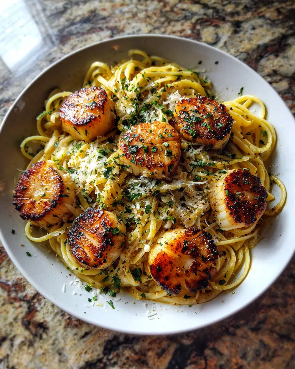Final dish - Decadent Garlic Butter Scallop Linguine: A Gourmet Delight
