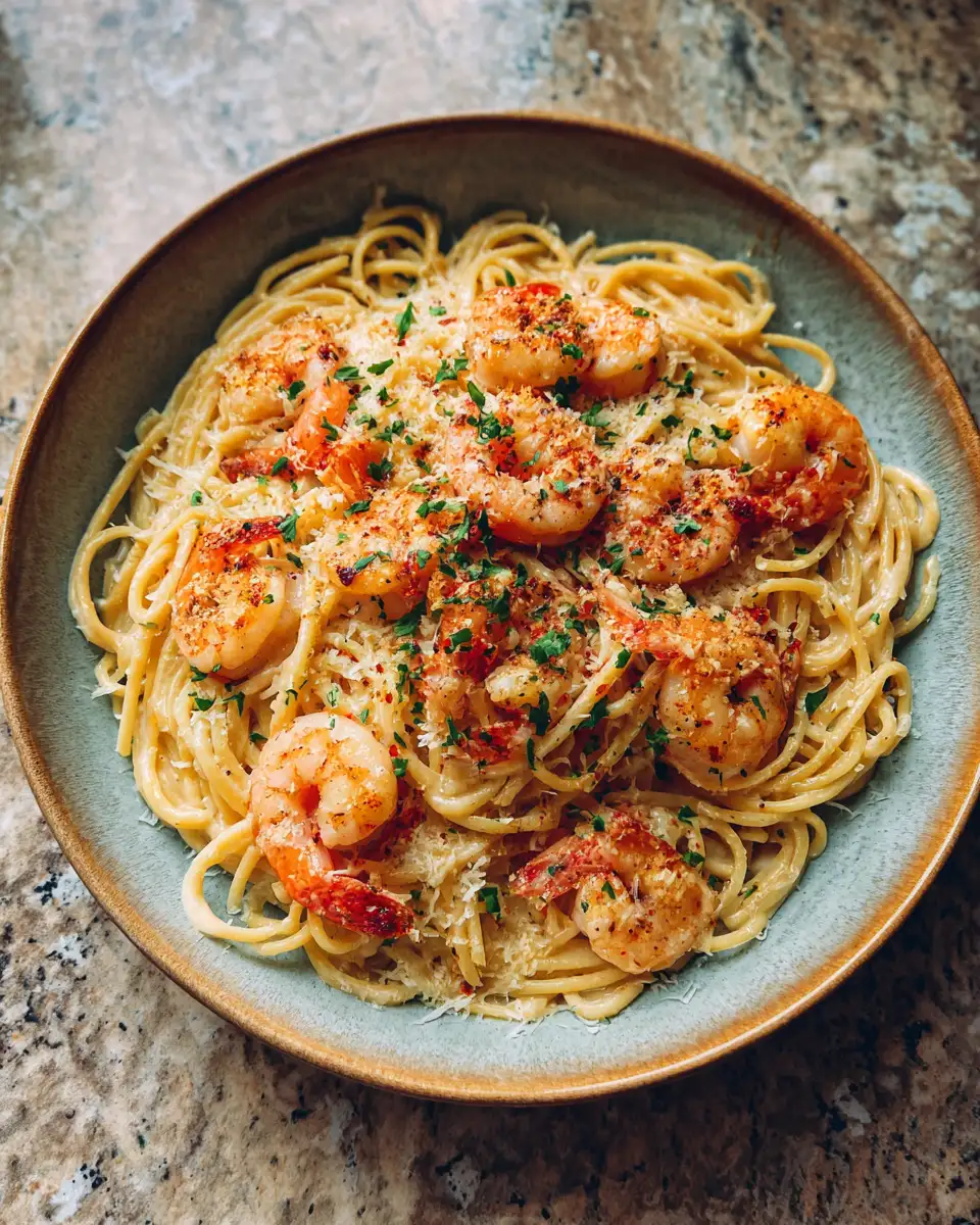 Final dish - Savor the Flavor: Irresistible Garlic Butter Shrimp Pasta Delight
