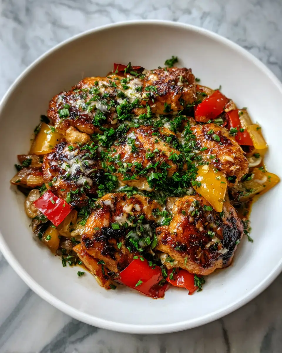 Final dish - Savor the Simplicity: Easy Garlic Chicken Skillet Delight