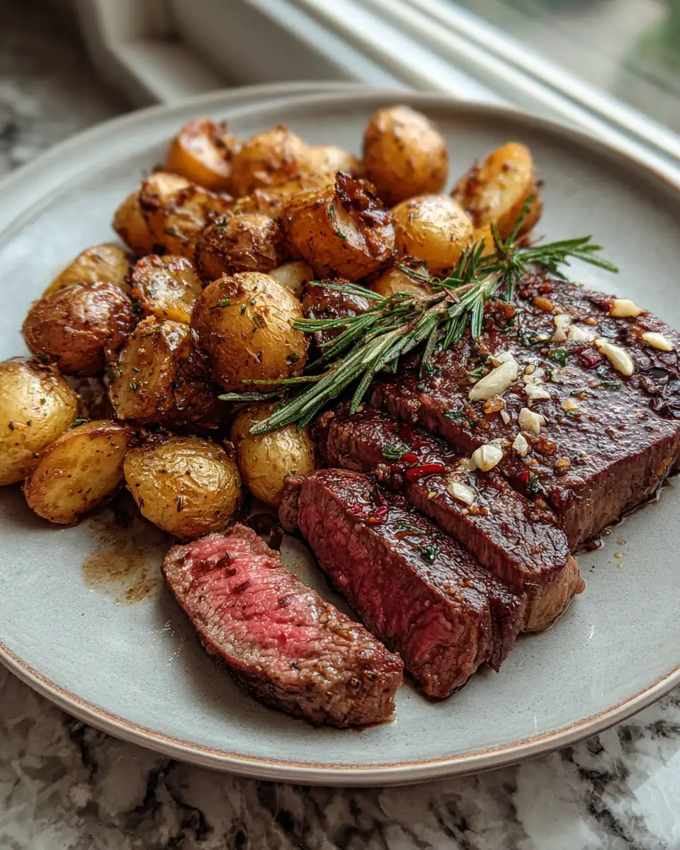 Savor the Perfect Harmony of Garlic Steak and Potatoes - Featured Image