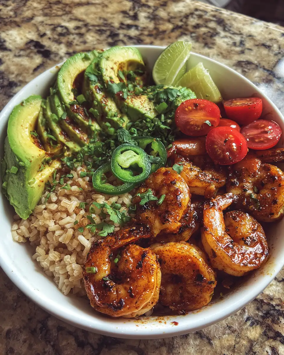Ingredients for Savor the Flavor: Grilled Shrimp Bowl with Avocado Delight