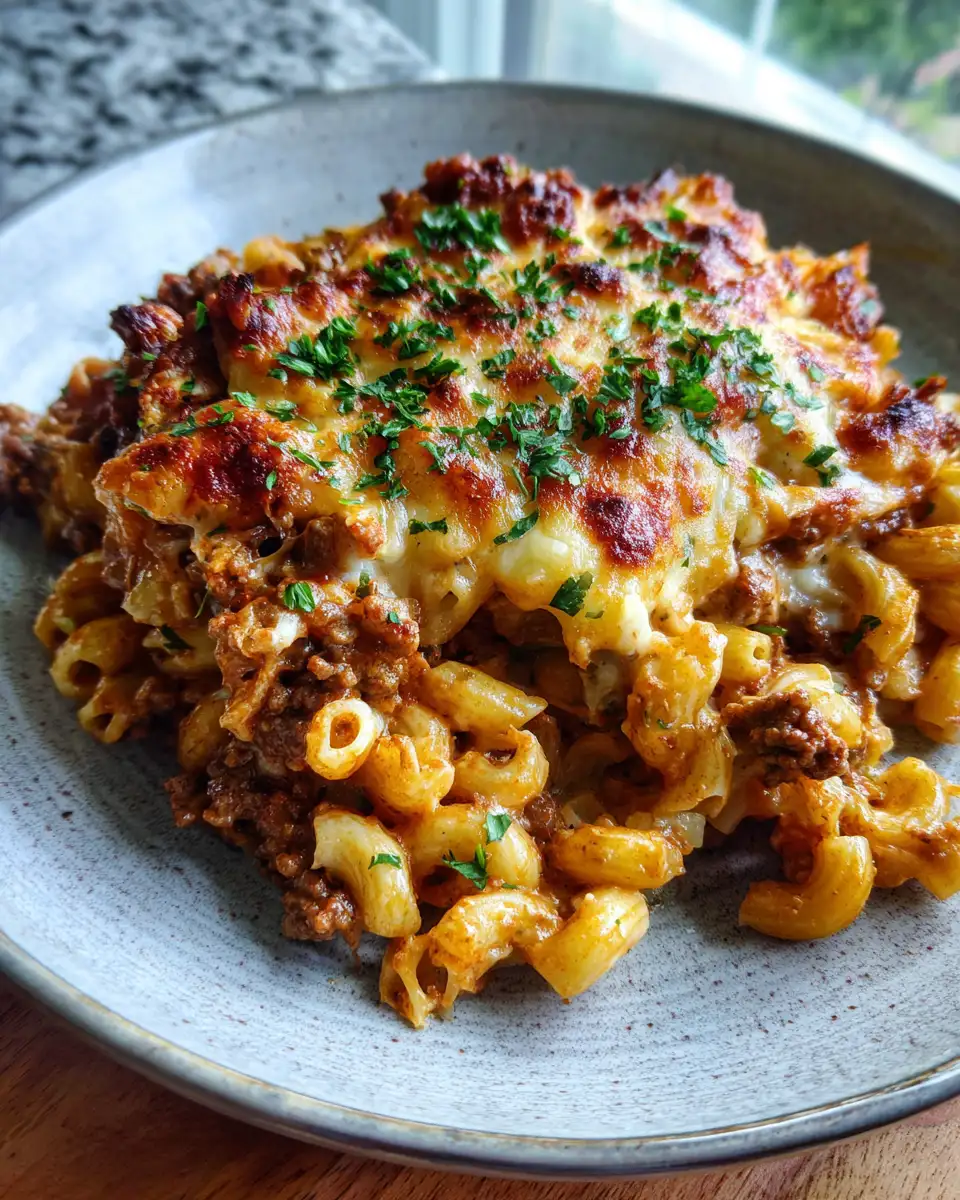 Final dish - Sizzling Ground Beef Pasta Bake: Comfort Food Heaven
