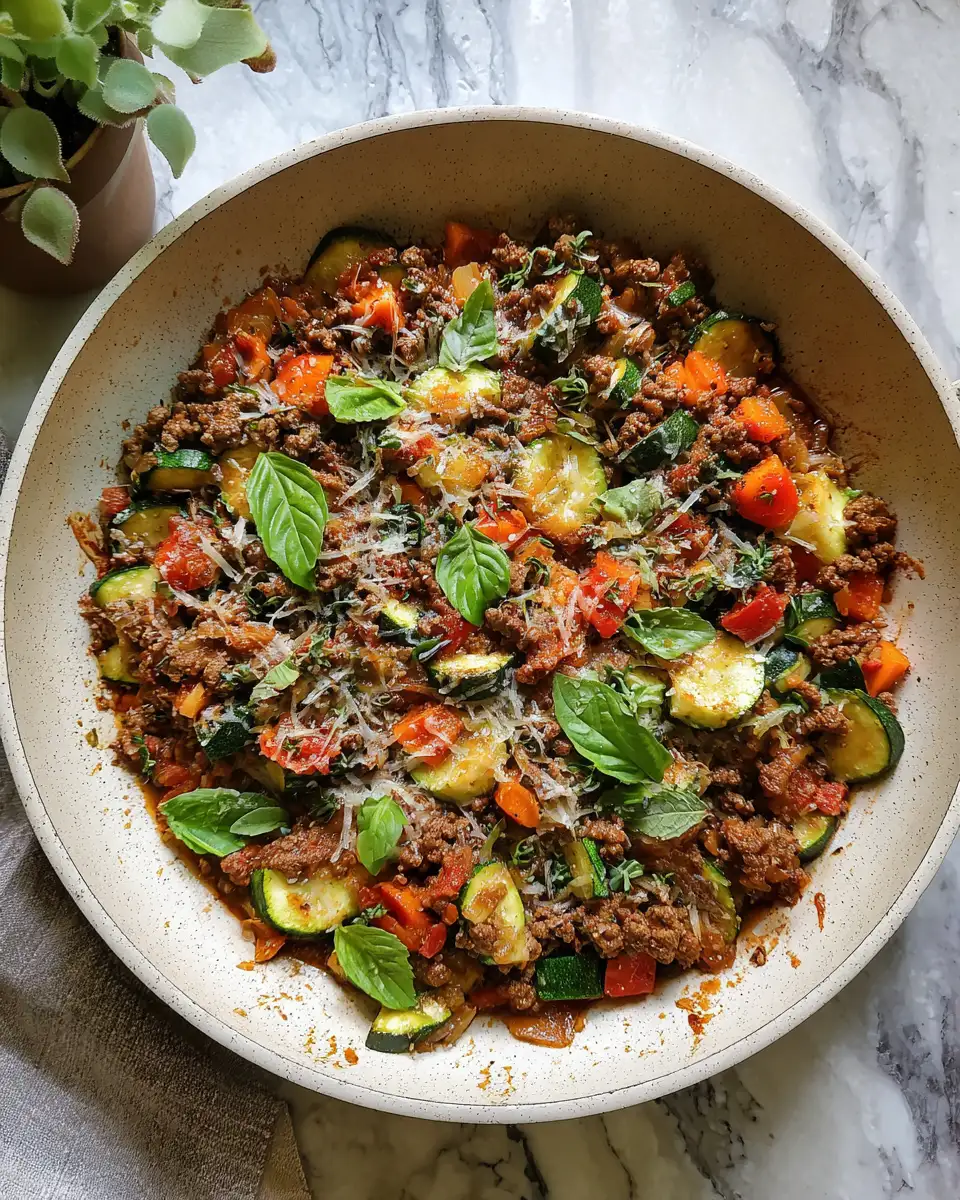 Sizzling Ground Beef and Zucchini Skillet Sensation - Featured Image